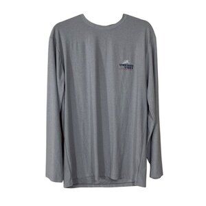 Vineyard Vines Performance T-Shirt Long Sleeve Fishing M Medium Grey